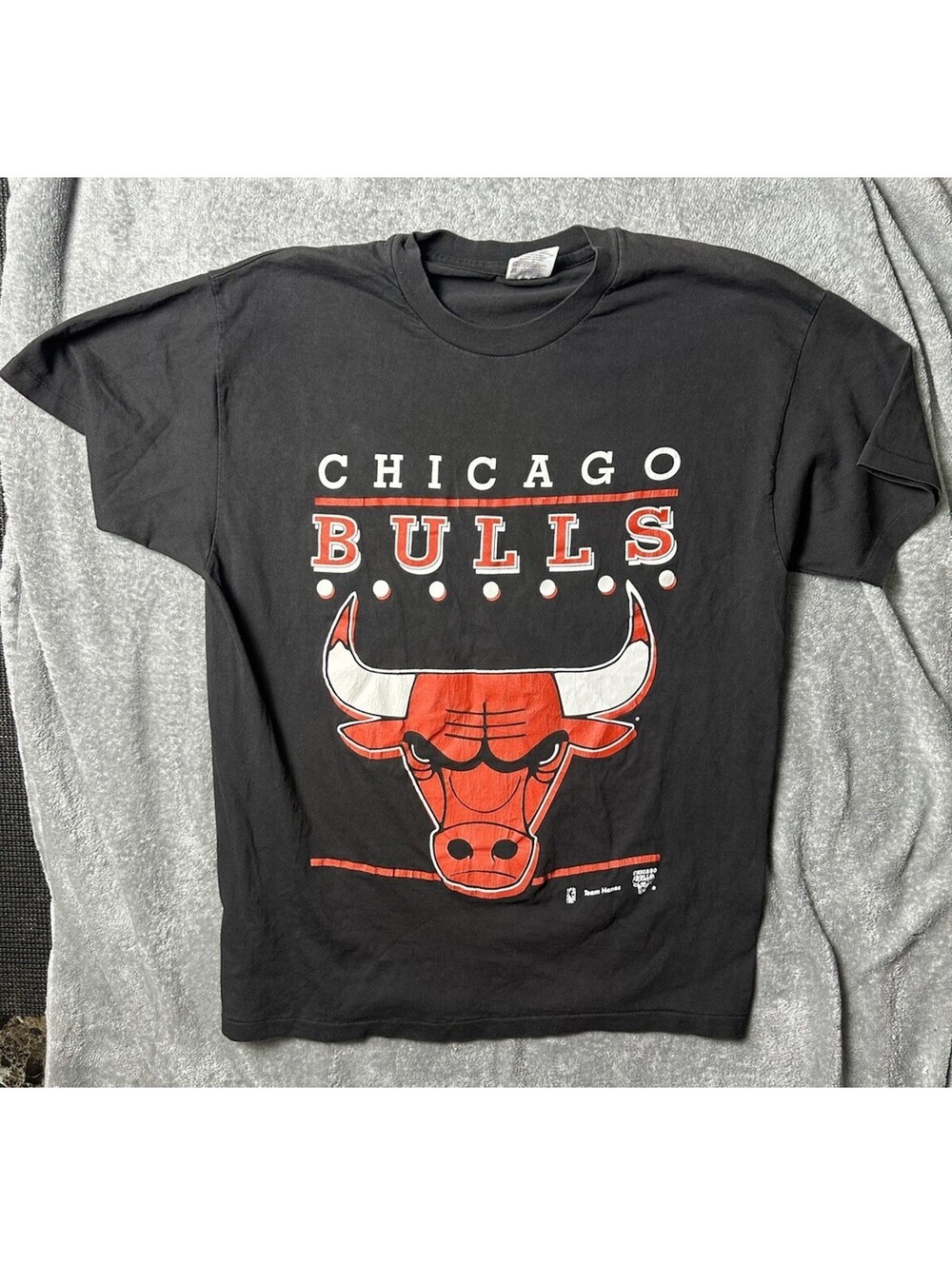 VTG 90s Chicago Bulls T Shirt XL Single Stitch Made USA Hanes Heavyweight NBA